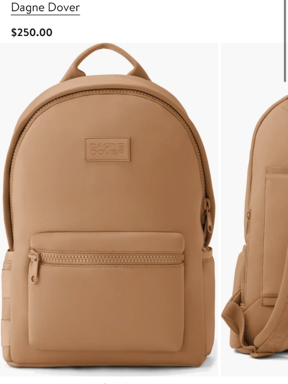 Large Dakota Backpack Dagne Dover Camel - Picture 15 of 15
